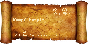 Kempf Margit névjegykártya